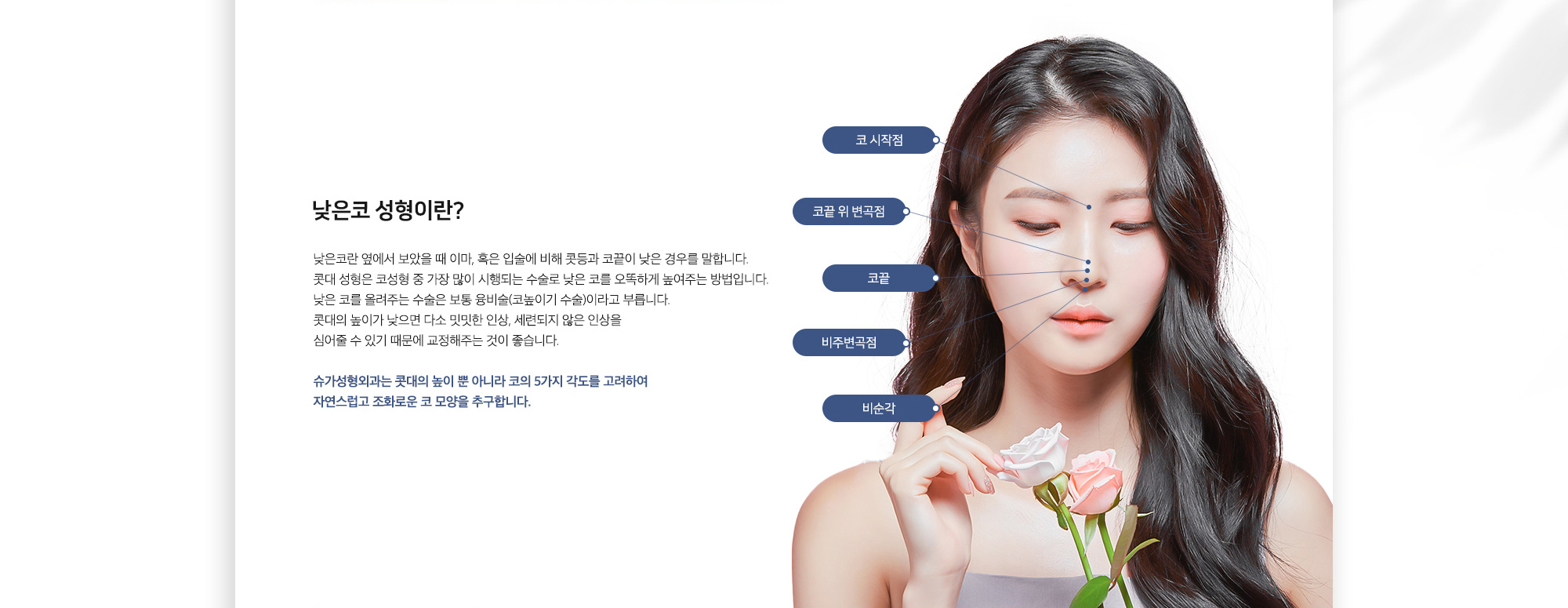 낮은코 성형이란?